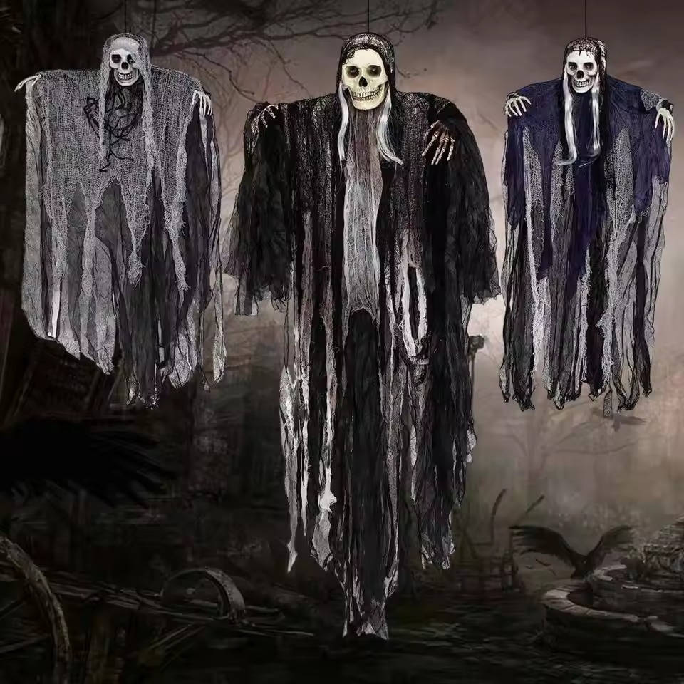Spooky Life Like Halloween Decorations Set of 3