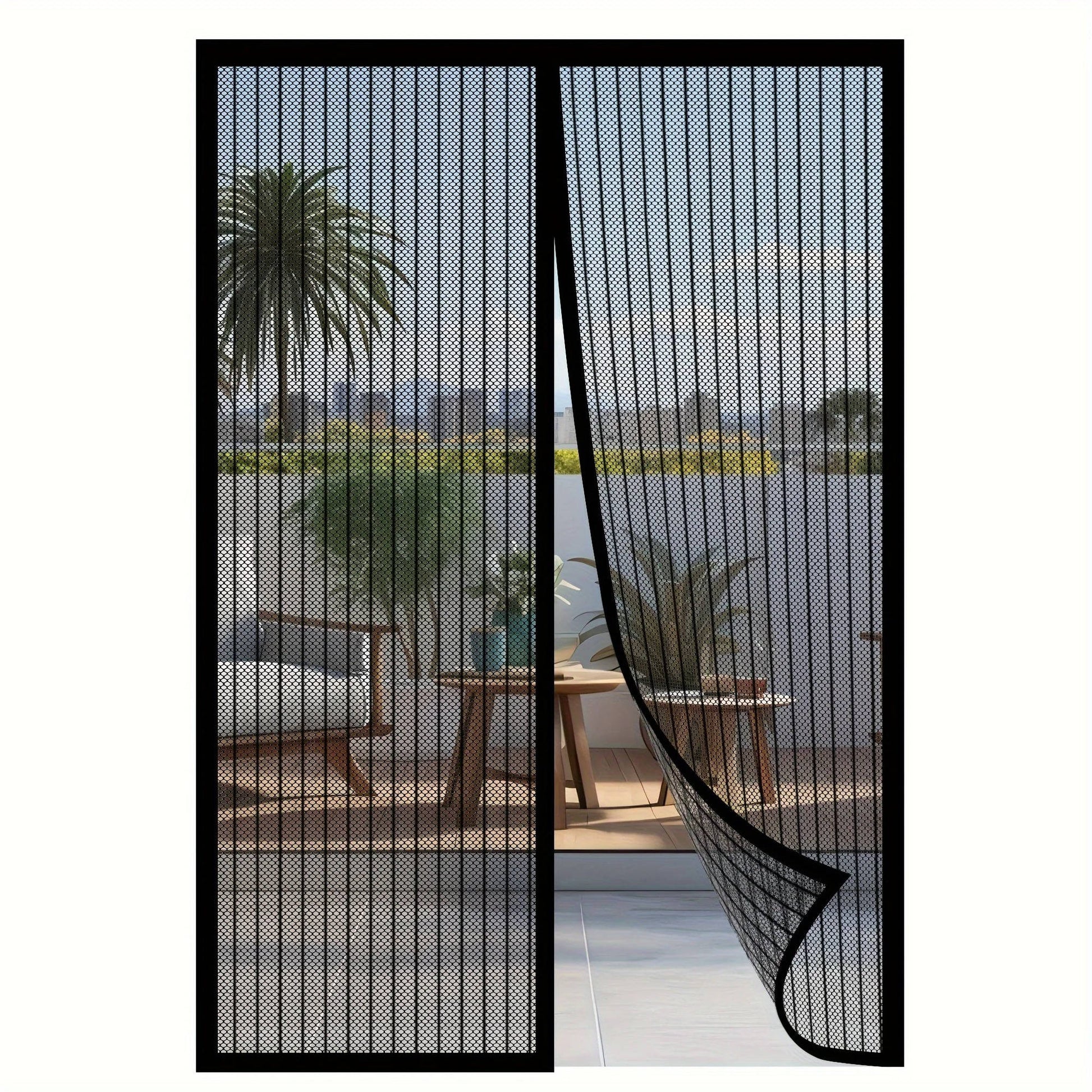 Adjustable Magnetic Screen Door Fits Any Size - Pexav