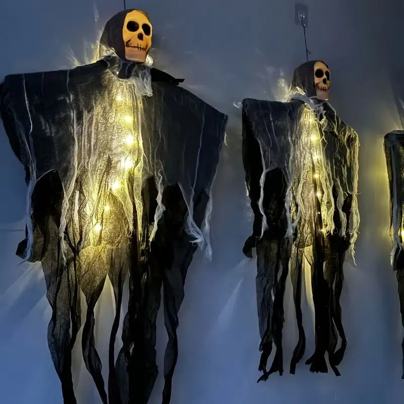 Spooky LED Skull Yard Halloween Decor - 2 Pack