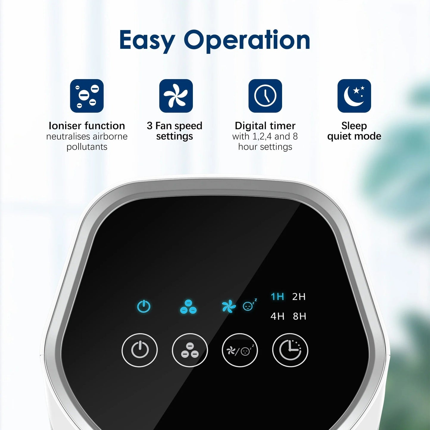 Compact Home Air Purifier HEPA Filter 200SqFt
