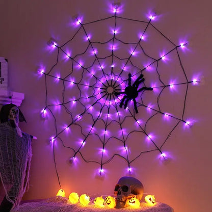 Spooky Outdoor String Web Lights