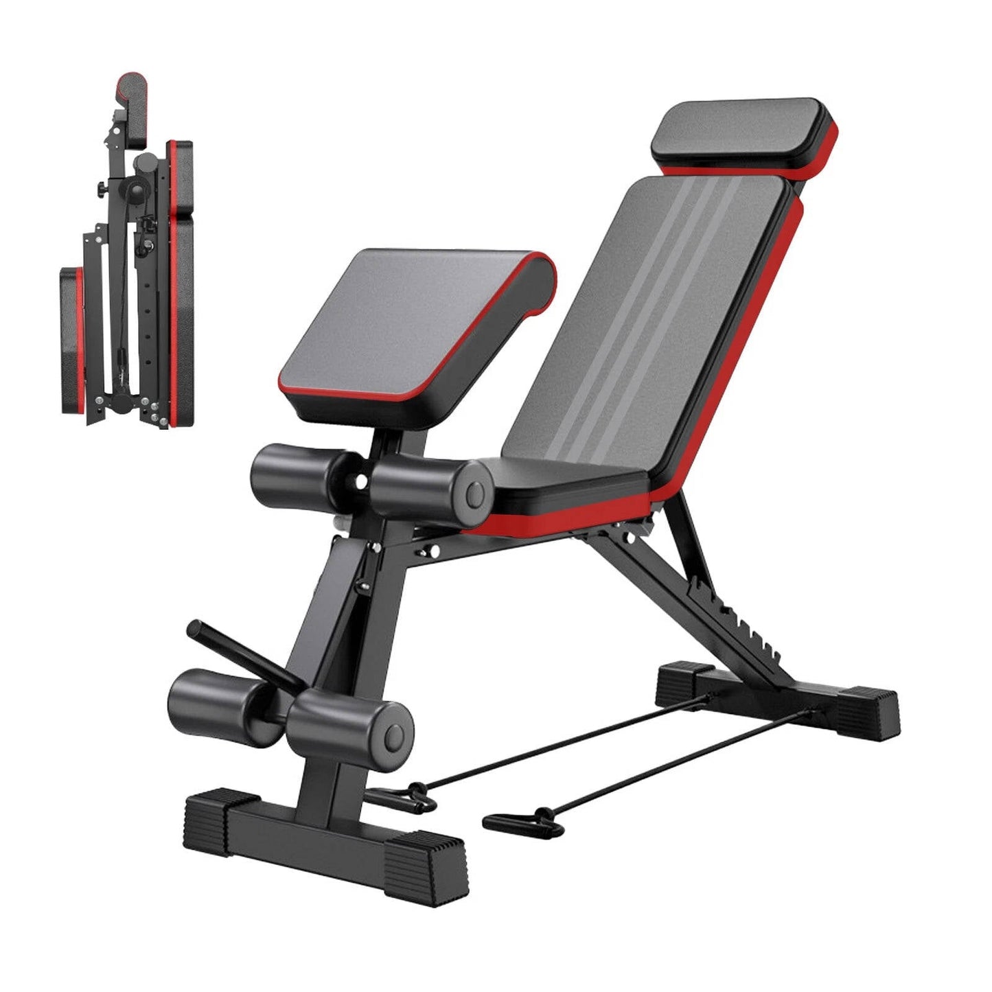 Compact Folding Workout Bench Adjustable Incline - Pexav