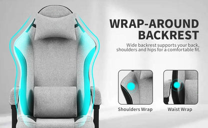 Comfortable Game Chair With Adjustable Footrest