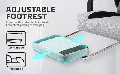 Comfortable Game Chair With Adjustable Footrest