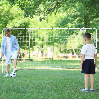Compact 12x6ft Backyard Soccer Goal Set with Folding Frame