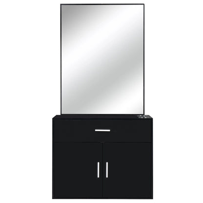 Space Saving Salon Storage Cabinet with Mirror