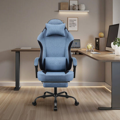 Comfortable Game Chair With Adjustable Footrest