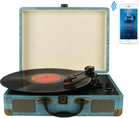 Classic 3 Speed Wireless Vinyl Record Player - Pexav