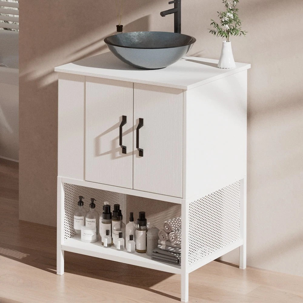 Stylish 24 Bathroom Vanity with Ceramic Sink and Storage - Pexav