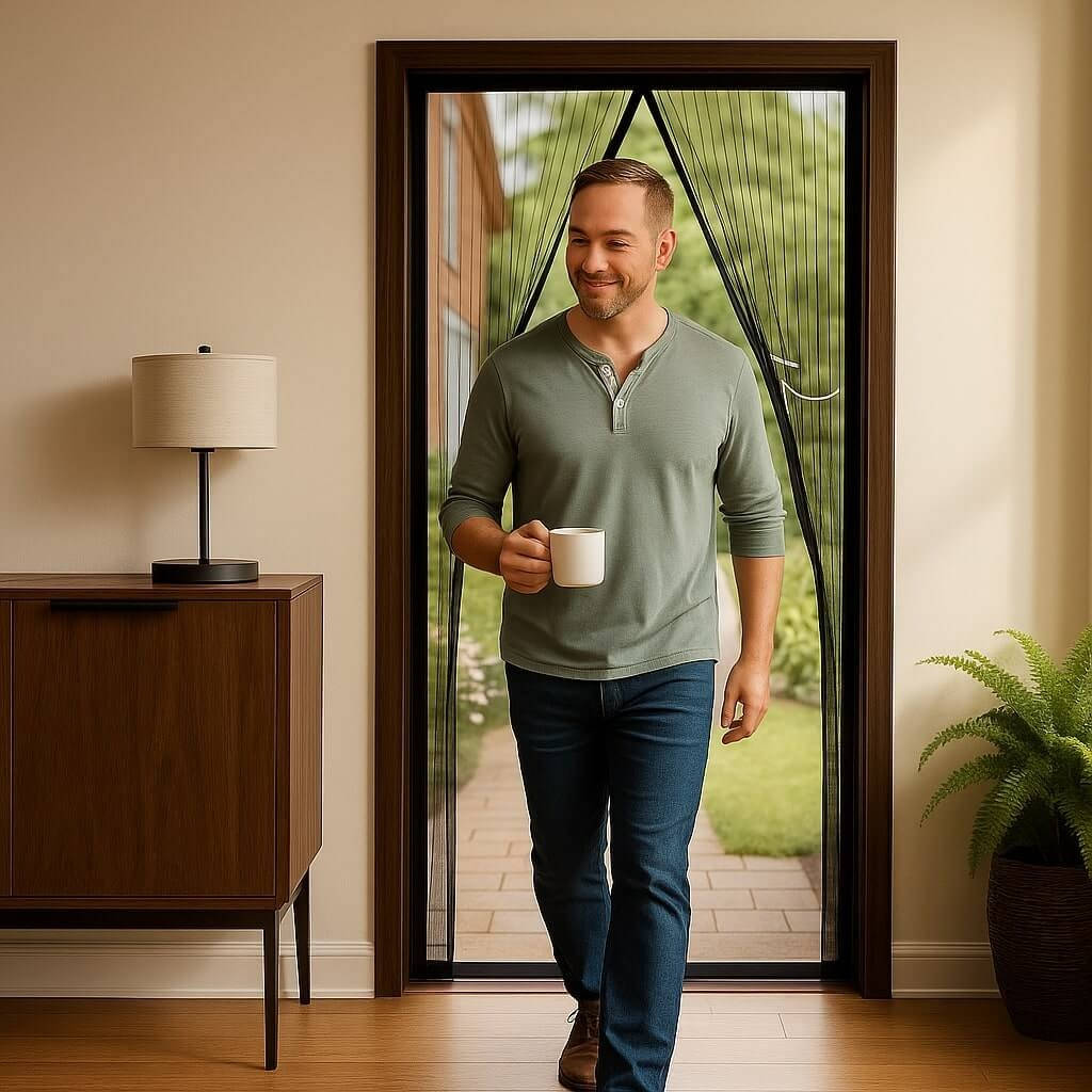 Adjustable Magnetic Screen Door Fits Any Size