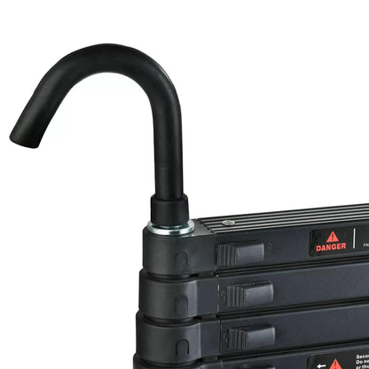 Portable Aluminum Ladder with 2 Roof Hook Attachments