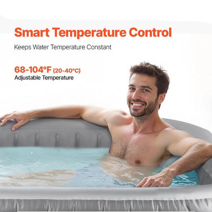 Compact 6 Person Blow Up Hot Tub Spa Set