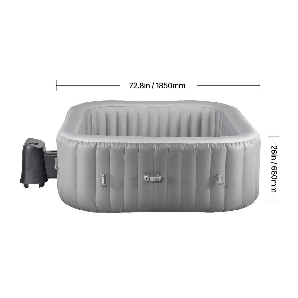 Compact 6 Person Blow Up Hot Tub Spa Set