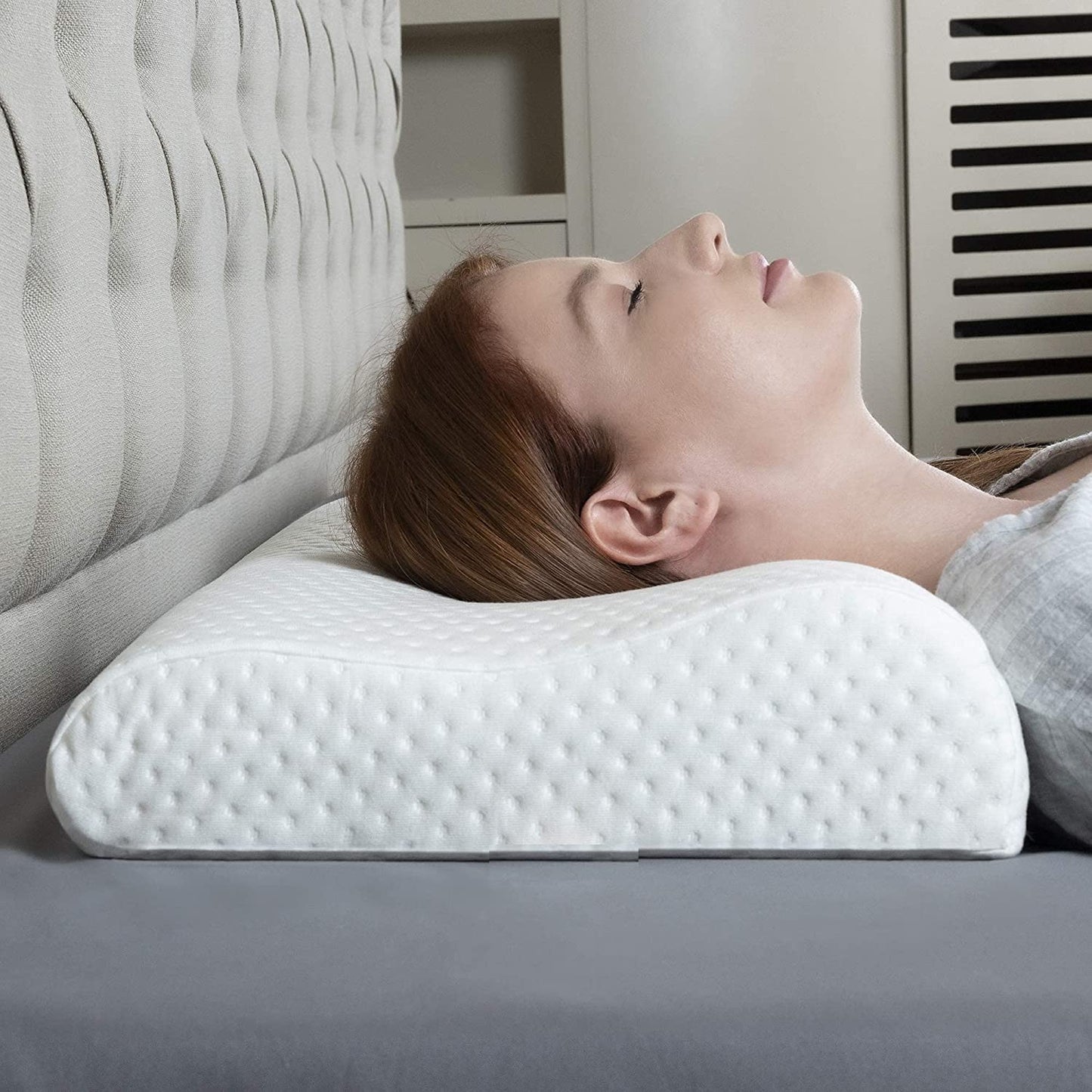 Supportive Rest Pillow Adjustable & Cooling Cover
