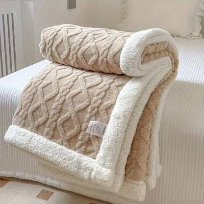 Soft Plush Reversible Home Decor Blanket
