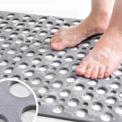 Anti-Slip Bathroom Shower Mat with Quick Drain