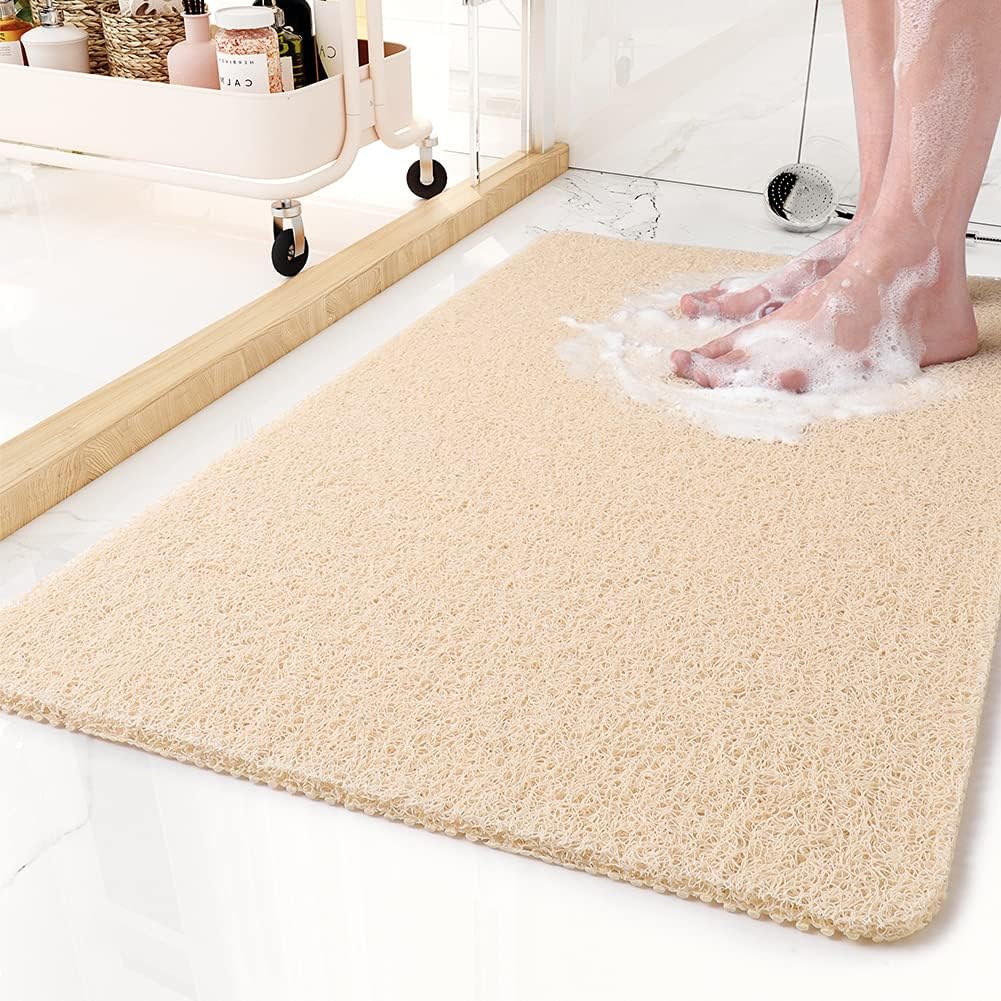 Soft Grip Bathroom Shower Mat with Fast Drainage Support