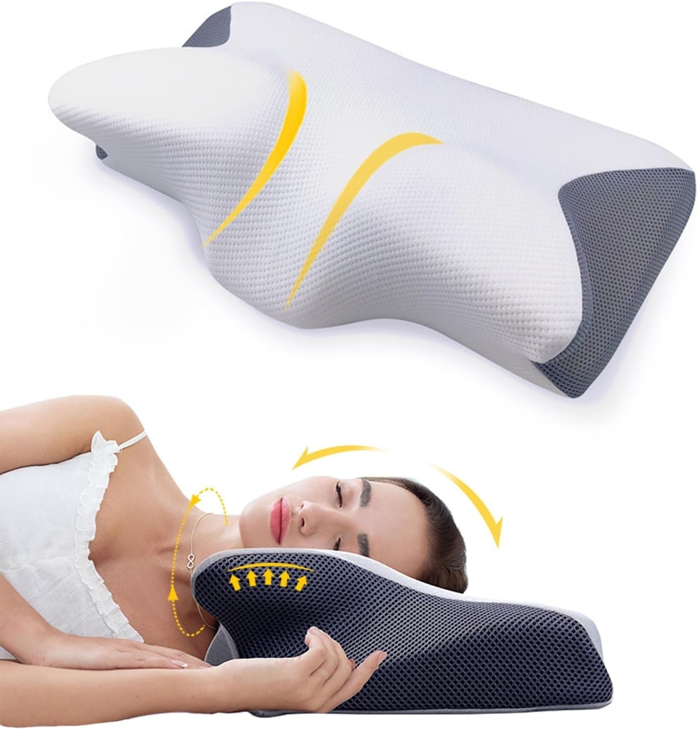 Comfortable Orthopedic Memory Foam Pillow for Deep Sleep