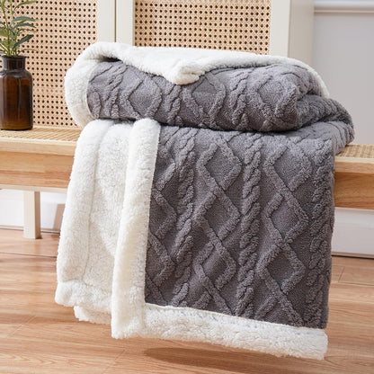 Soft Plush Reversible Home Decor Blanket - Pexav