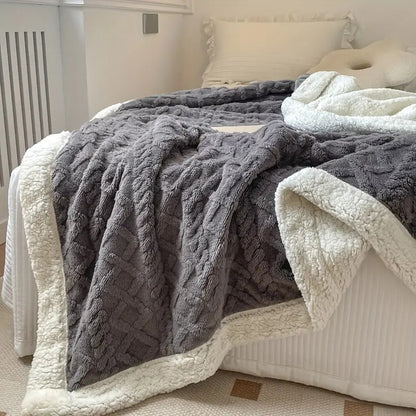 Soft Plush Reversible Home Decor Blanket