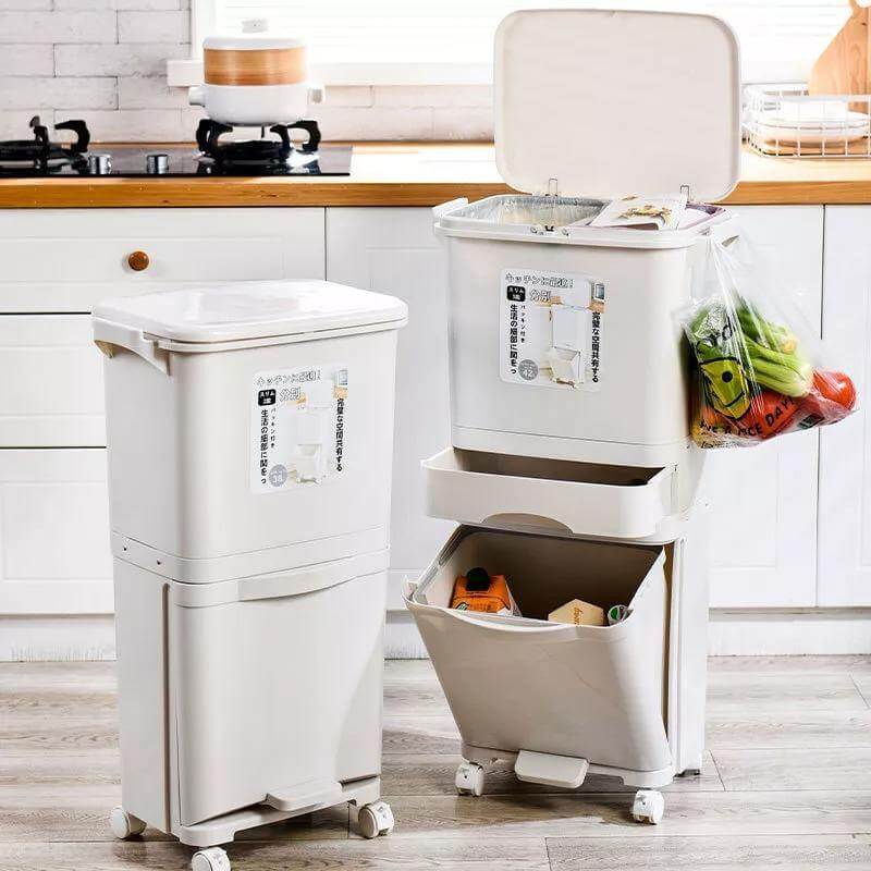 Big Extra Storage Kitchen Trash Bin - Pexav