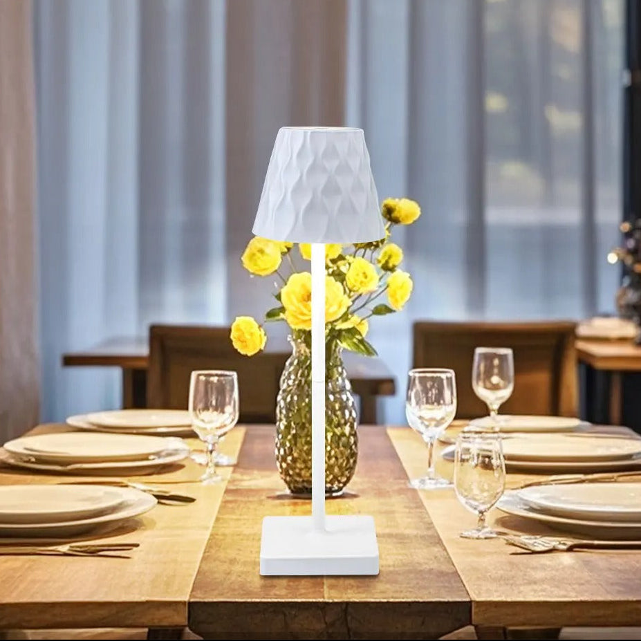 Stylish Wave LED Table Lamp - Dimmable Touch Bedside Light - Pexav