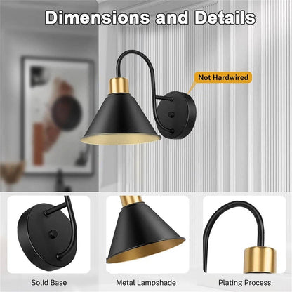 2 Pack Wireless LED Wall Lights with Remote Control