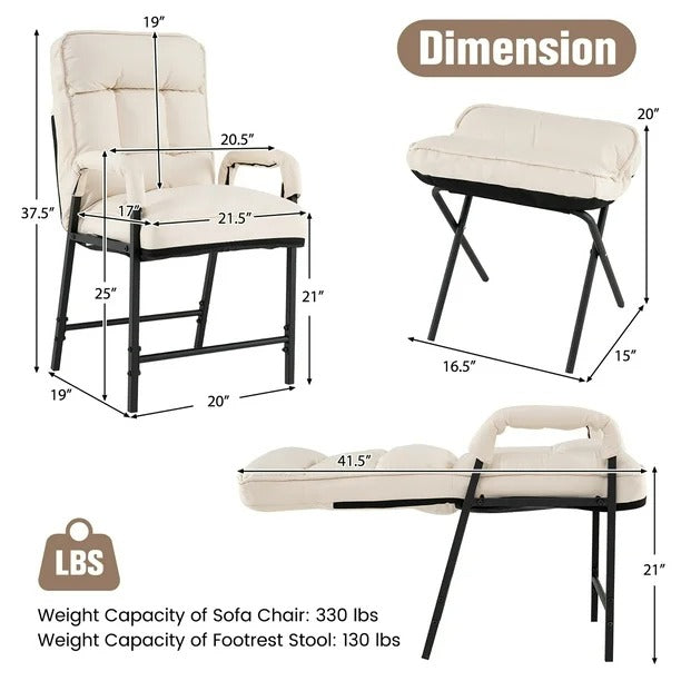 Comfortable Reclining Accent Chair with Adjustable Back