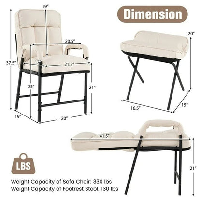 Comfortable Reclining Accent Chair with Adjustable Back