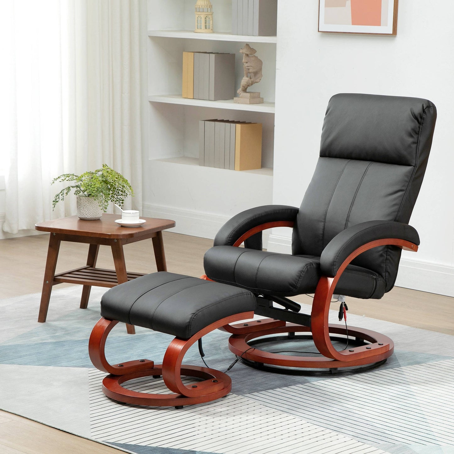 Comfortable Leather Reclining Chair Set