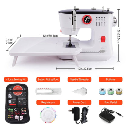 Compact Easy Sewing Machine for Starters with 12 Stitches