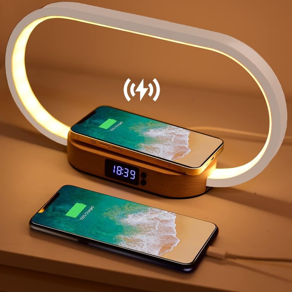 Smart Clock with Wireless Charger and LED Nightlight - Pexav