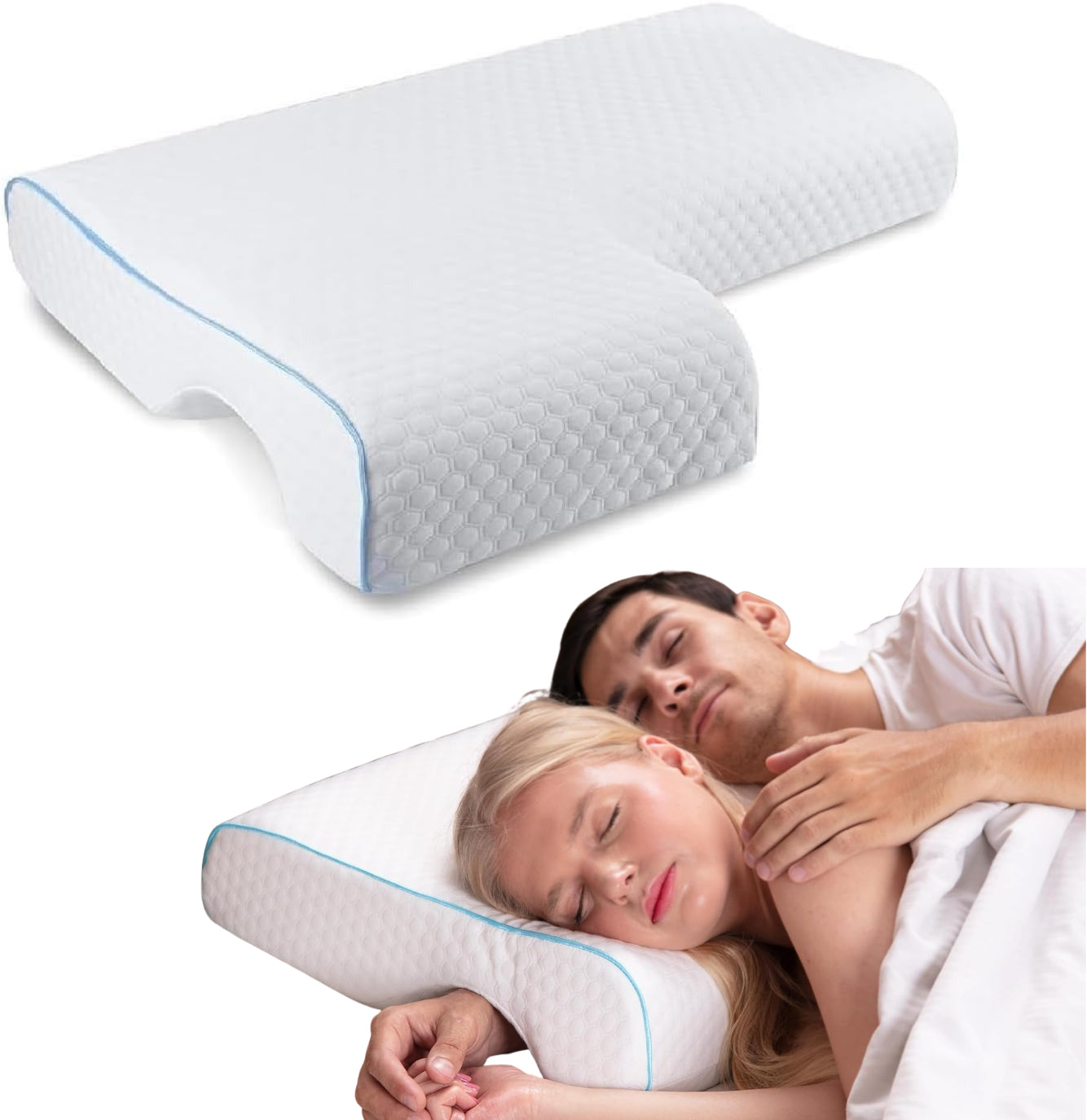 Supportive Hugging Pillow for Couples with Armrest - Pexav