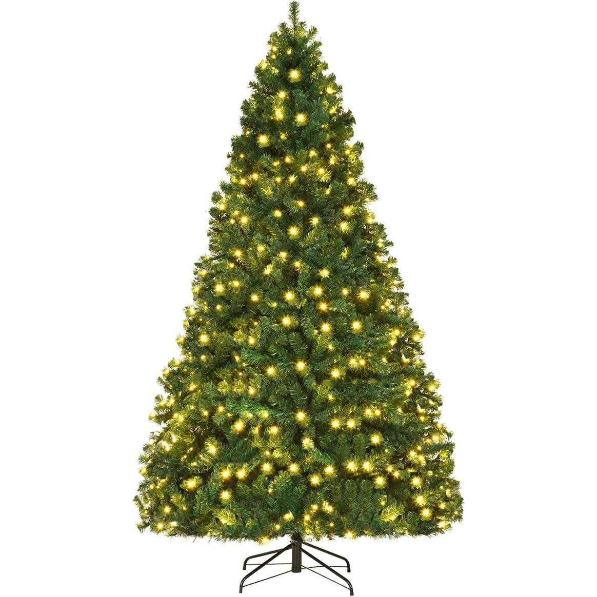 Tall Pre-Lit Christmas Tree with LED Lights