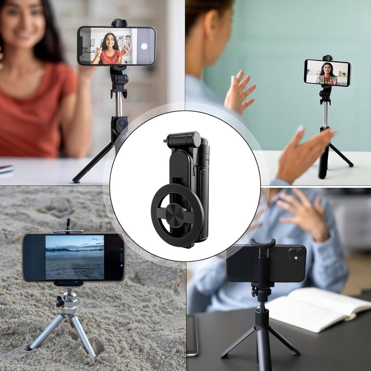 Compact 4 in 1 Portable Phone Selfie Stick