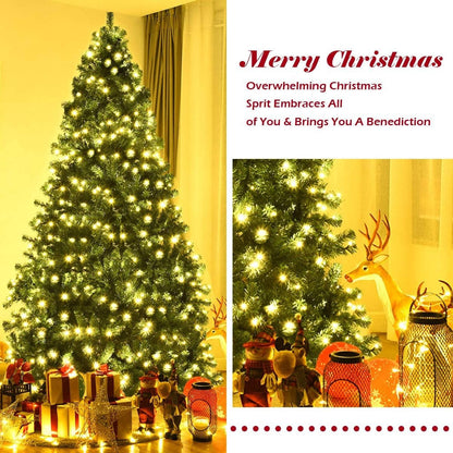 Tall Pre-Lit Christmas Tree with LED Lights