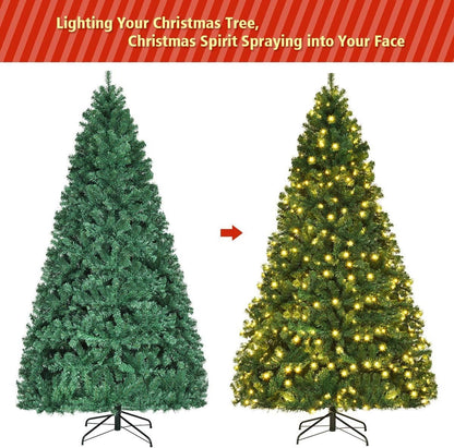 Tall Pre-Lit Christmas Tree with LED Lights