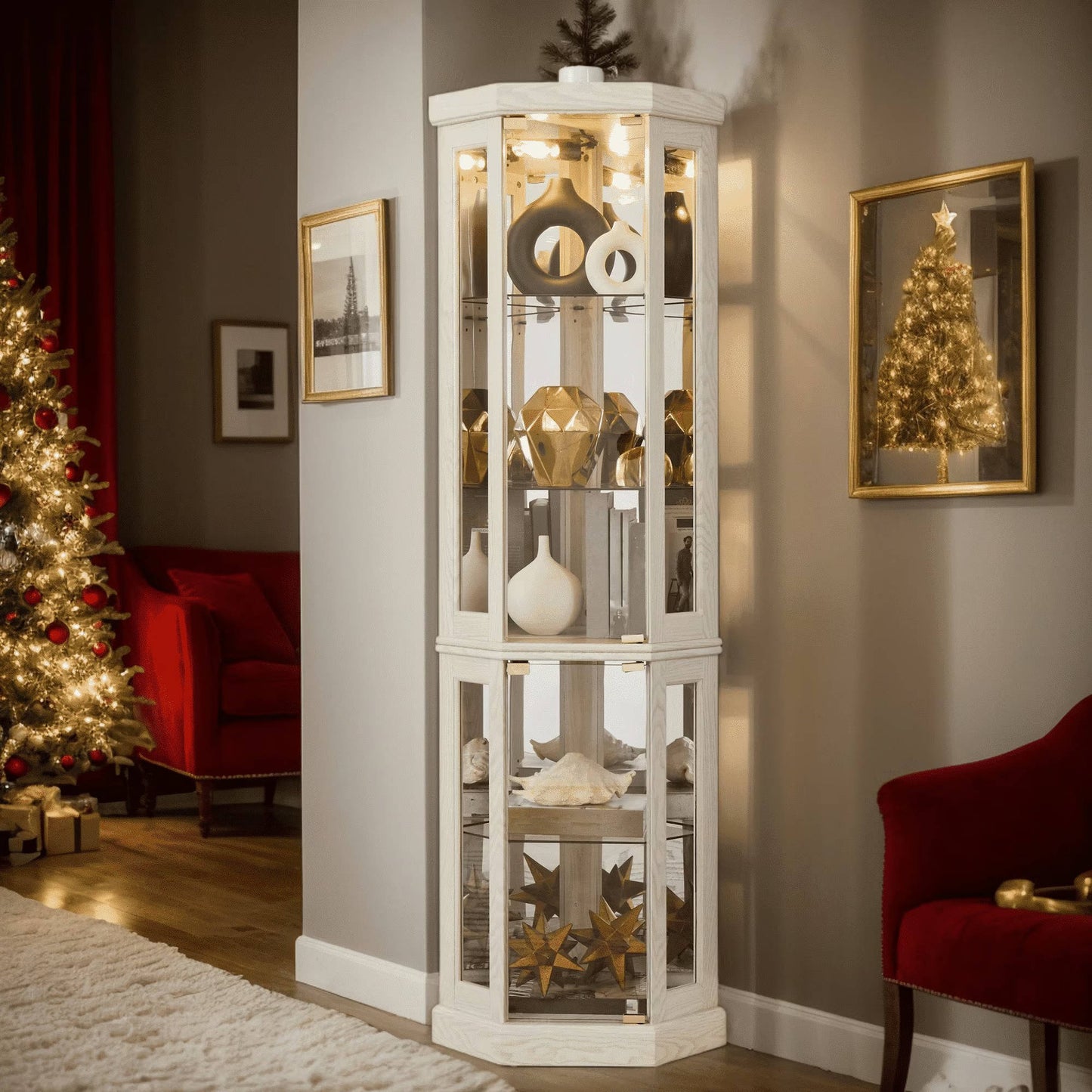 Stylish Display Corner Cabinet