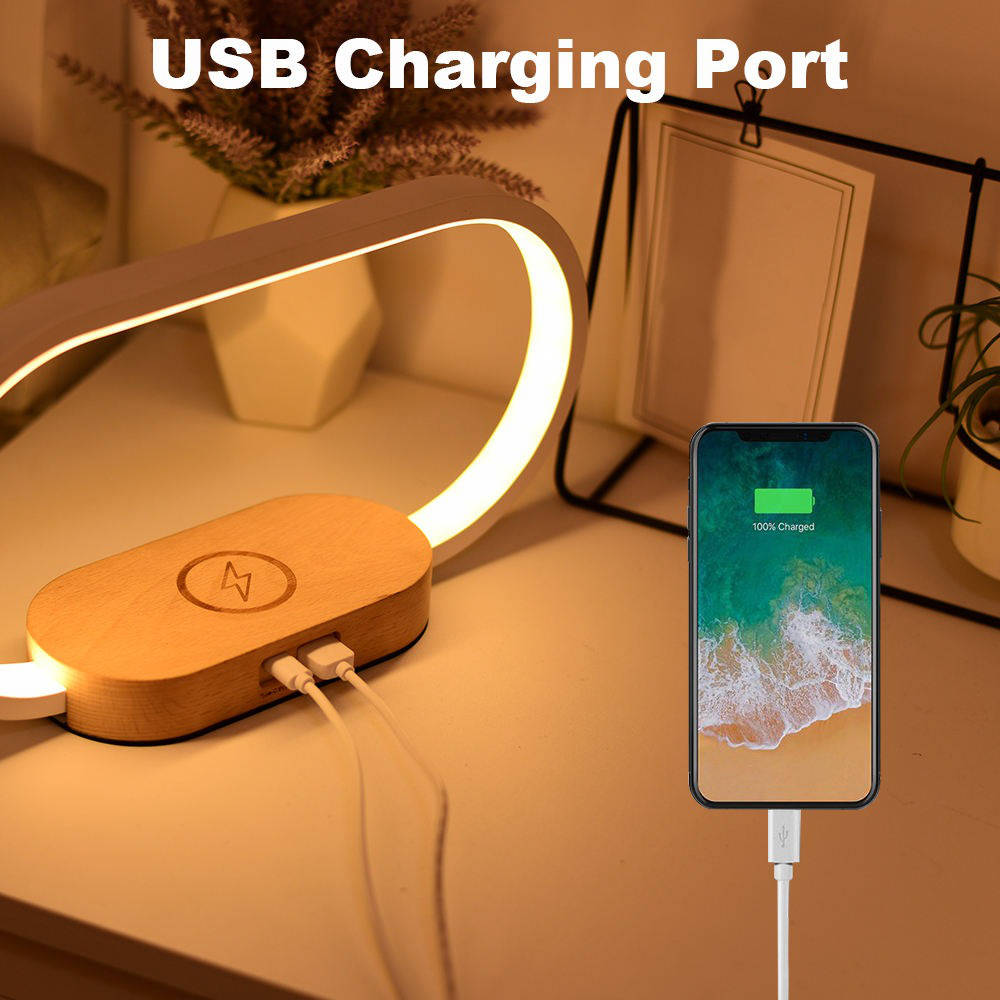 Smart Clock with Wireless Charger and LED Nightlight