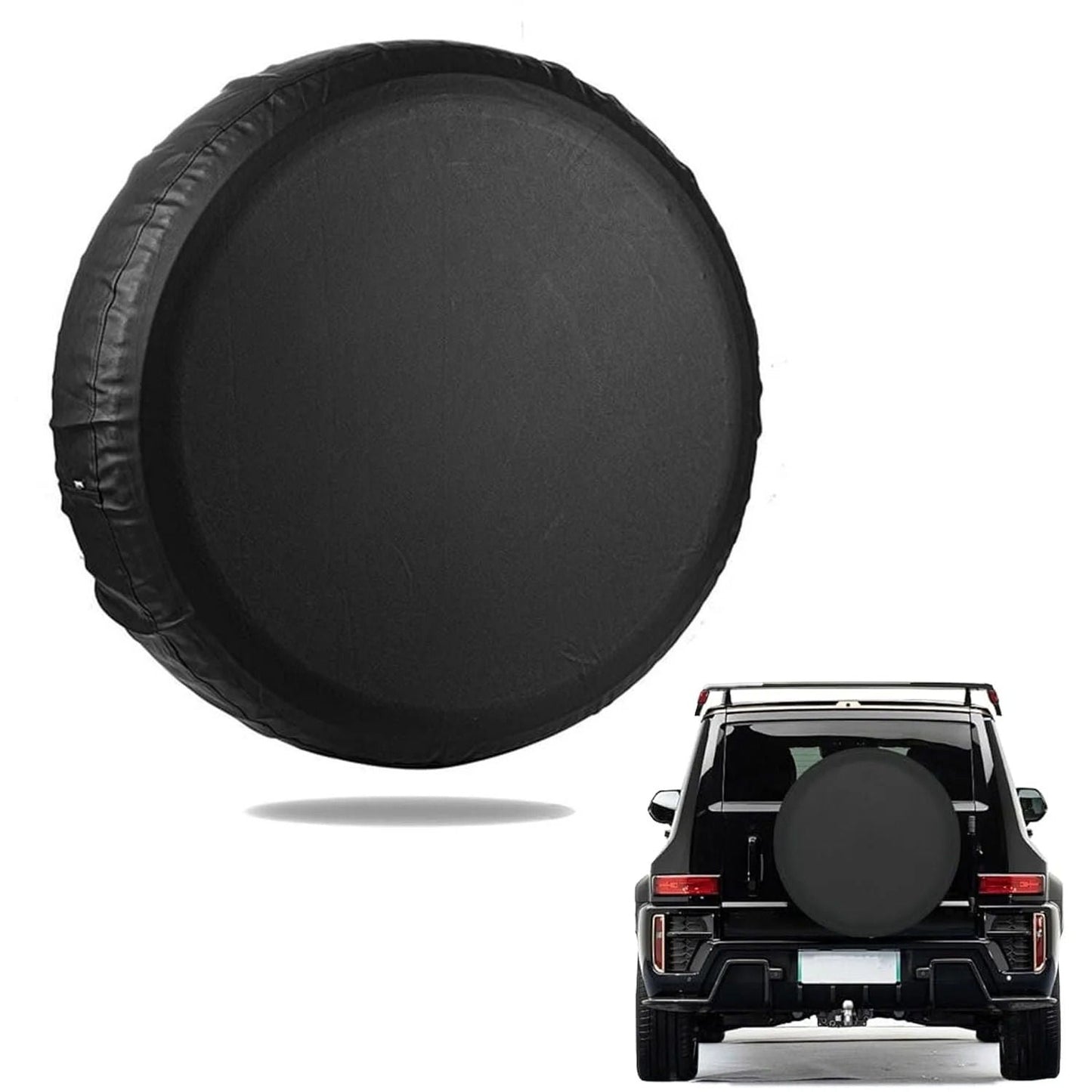 Universal Fit Leather Tire Cover 33-35 - Pexav