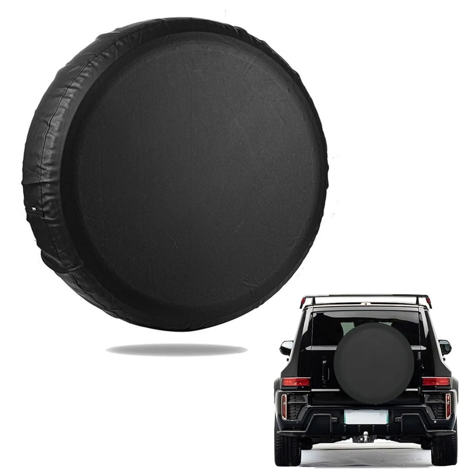 Universal Fit Leather Tire Cover 33-35 - Pexav