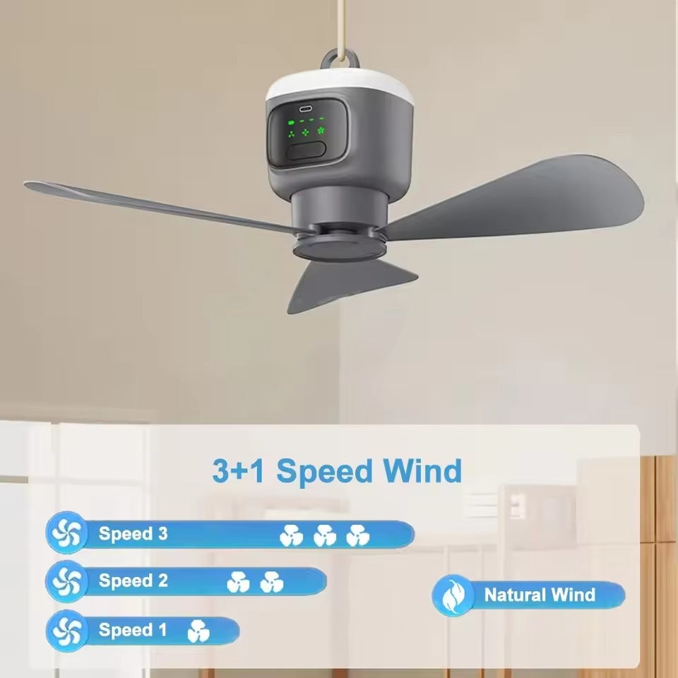 Compact Battery Powered Ceiling Fan