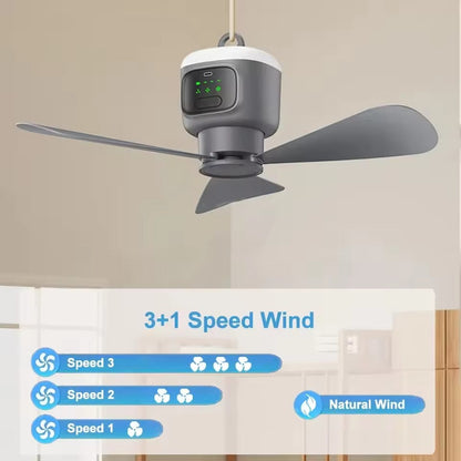 Compact Battery Powered Ceiling Fan