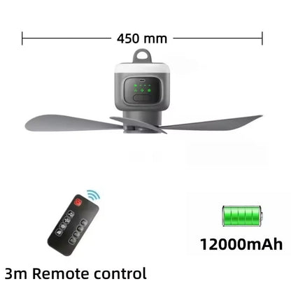 Compact Battery Powered Ceiling Fan