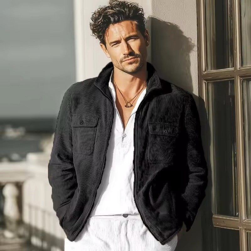 Rugged Textured Mens Jacket