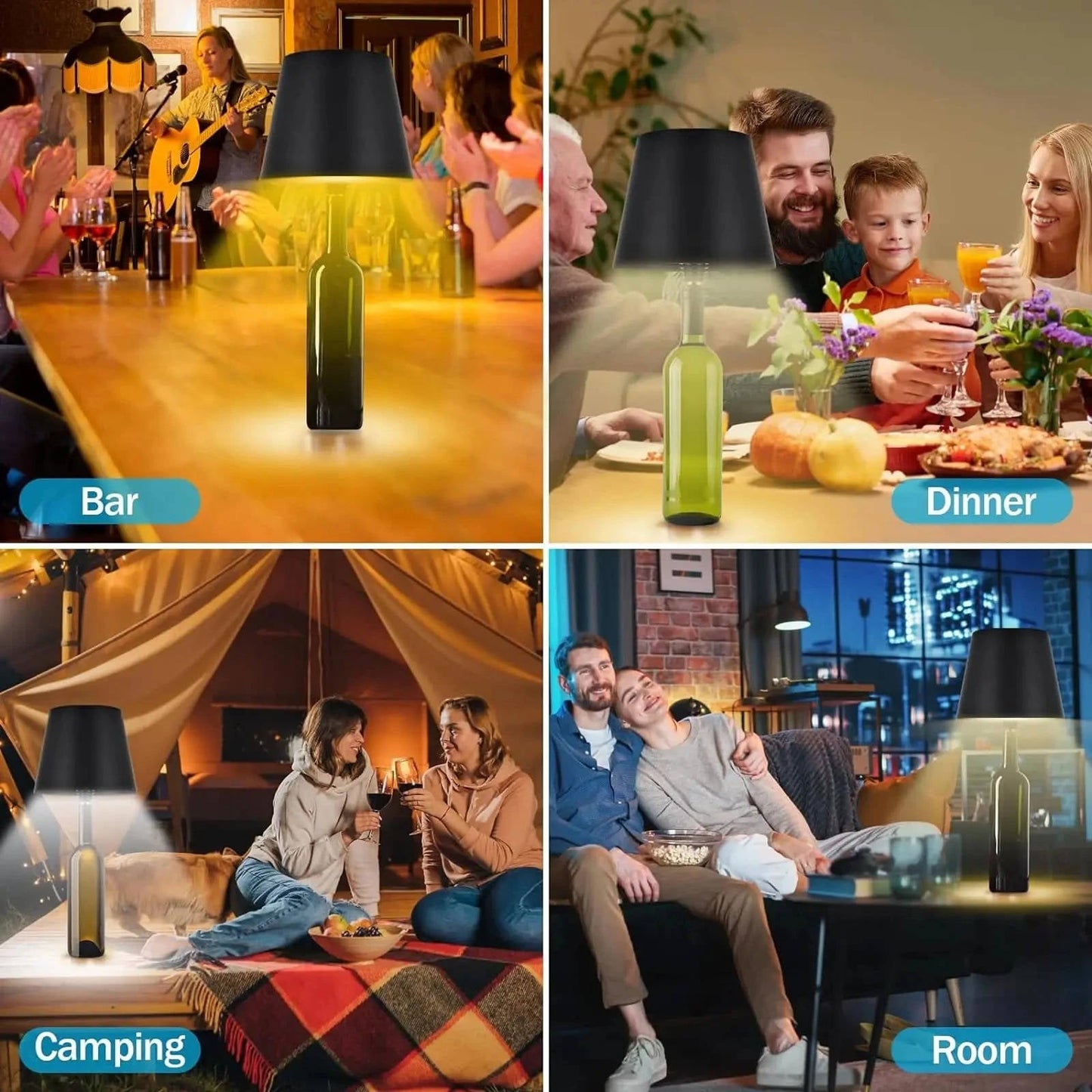 Cordless Glass Table Lamp