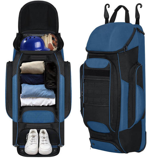 Rolling Baseball Equipment Duffel Bag - Pexav