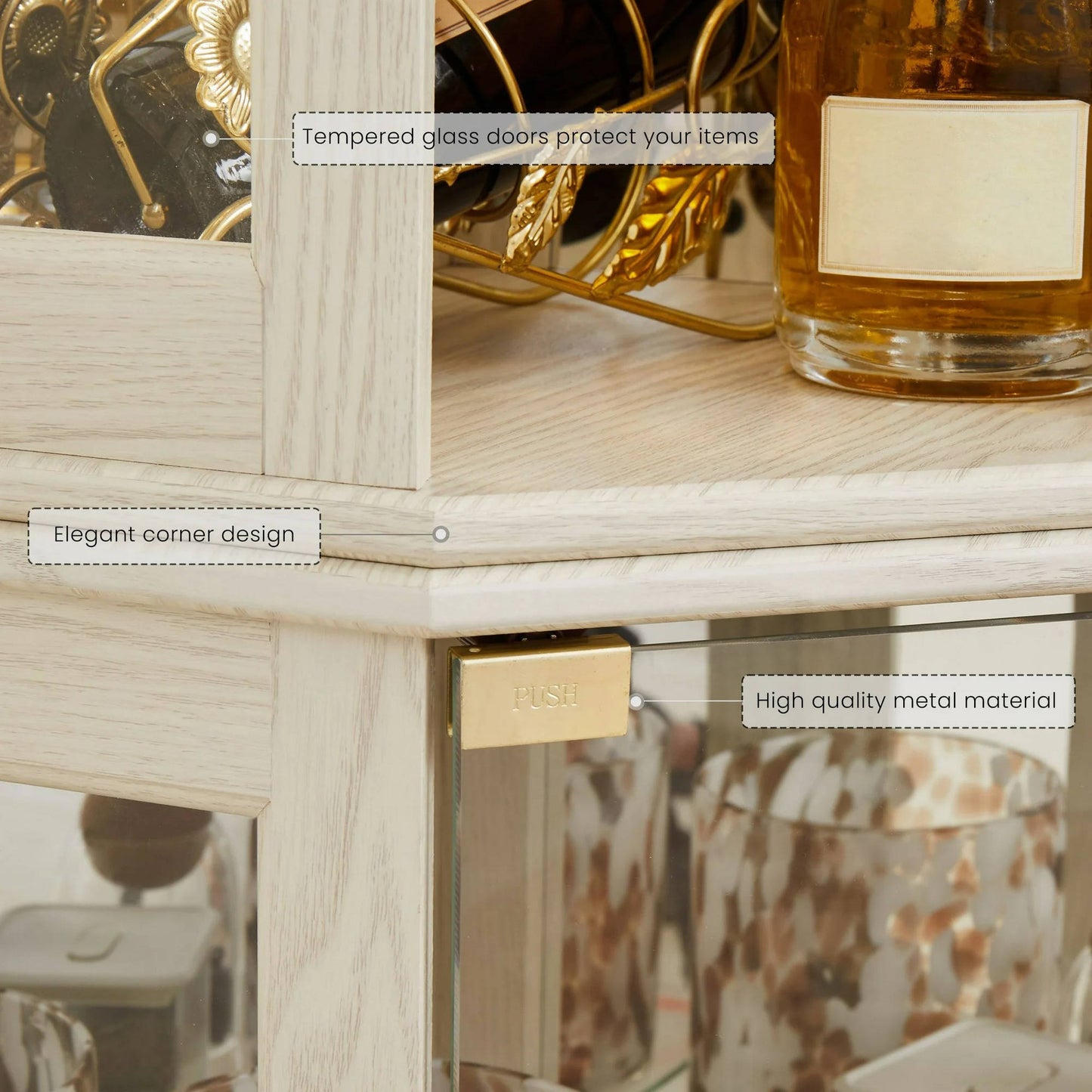 Stylish Display Corner Cabinet