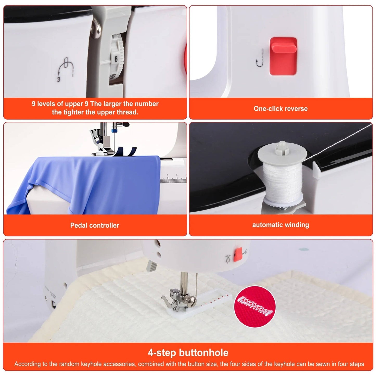 Compact Easy Sewing Machine for Starters with 12 Stitches
