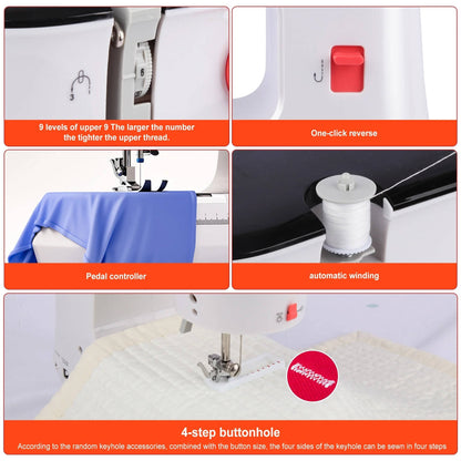 Compact Easy Sewing Machine for Starters with 12 Stitches